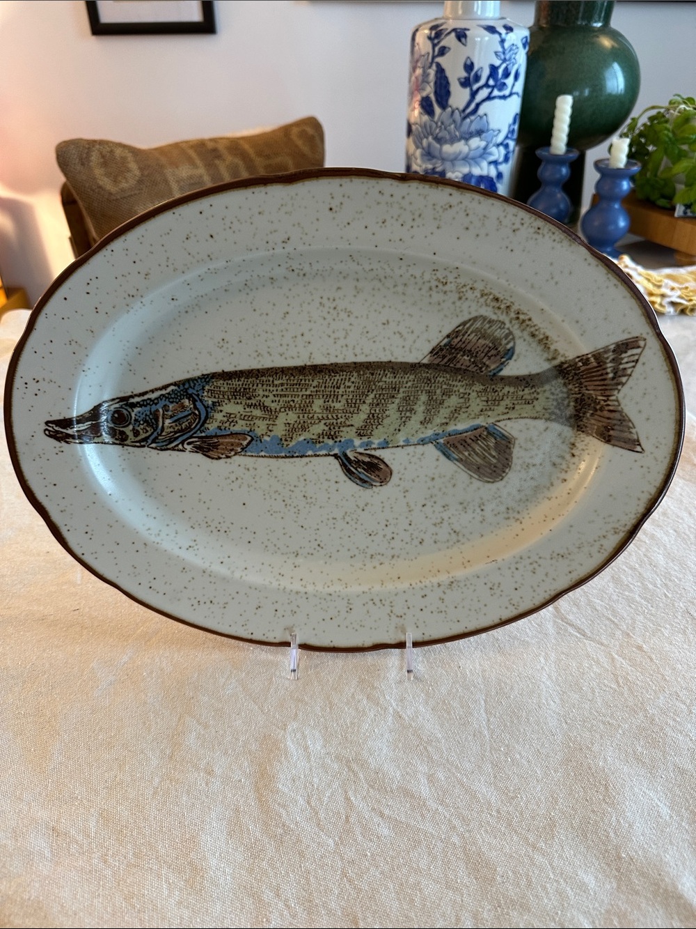 Enesco pike fish platter